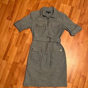 Denim below knee dress